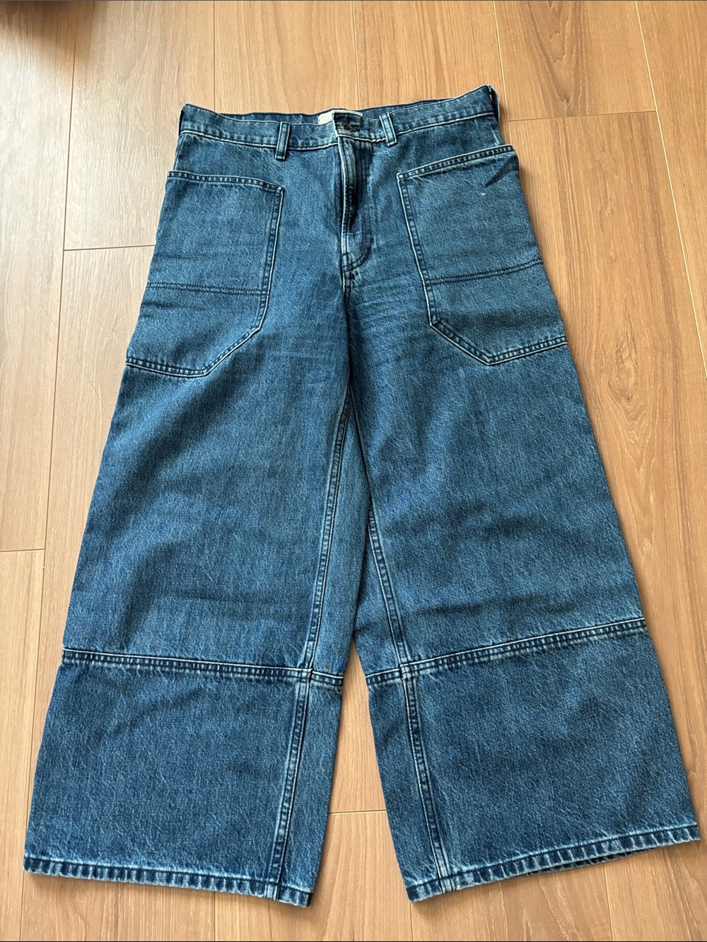 Everlane Dark Blue Wide-Leg High-Rise Jeans